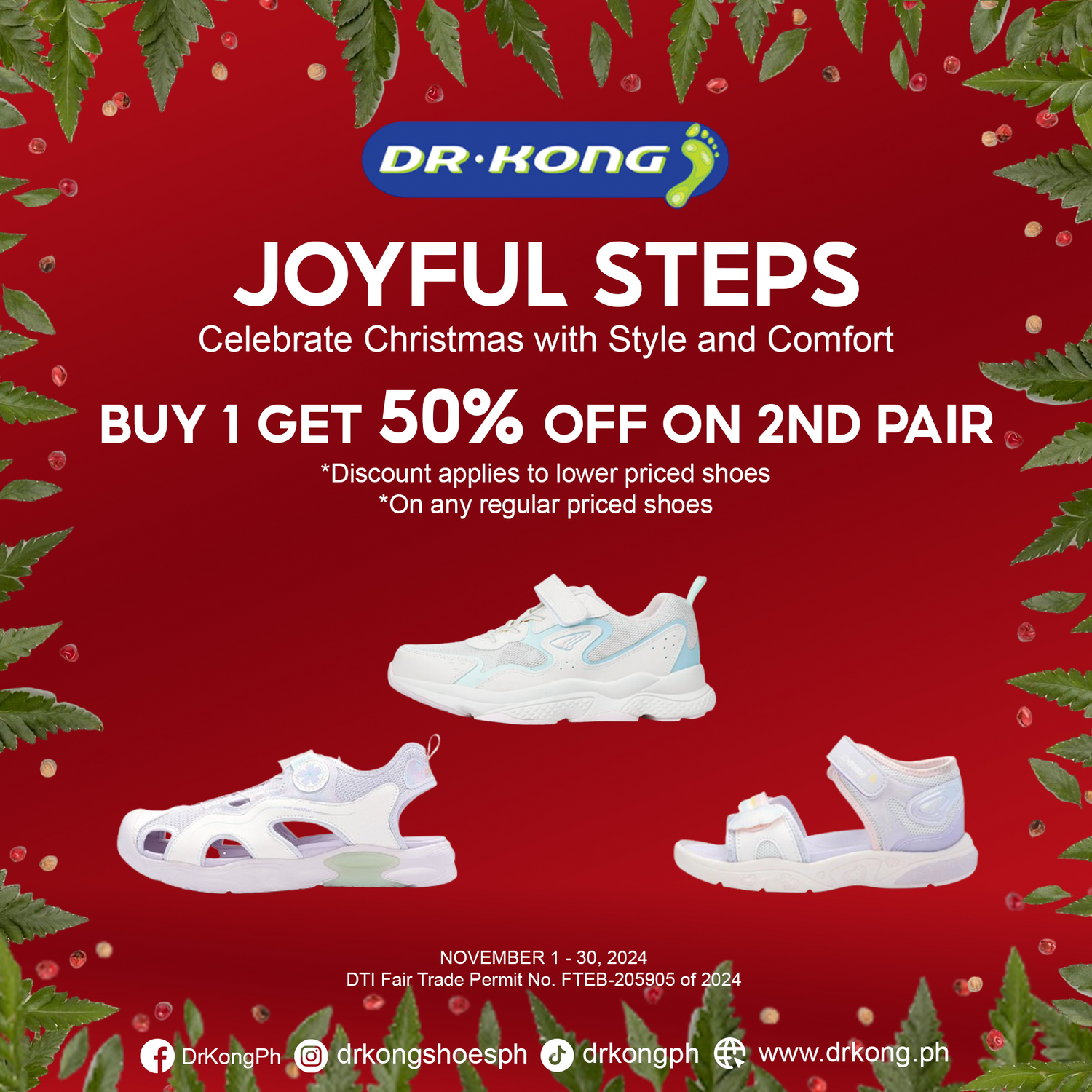 Joyful Steps Buy 1 Get 50% off